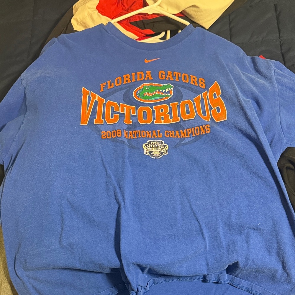 Vintage 2008 National Champion Nike Blue Florida Gators Victorious Tee